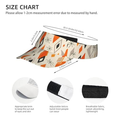 Unisex Adjustable Sports Sun Visor - color: Retro