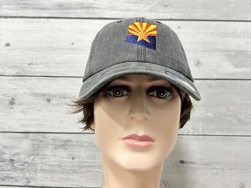 America State City Flag Hats - color: Arizona Flag (Washed Black)