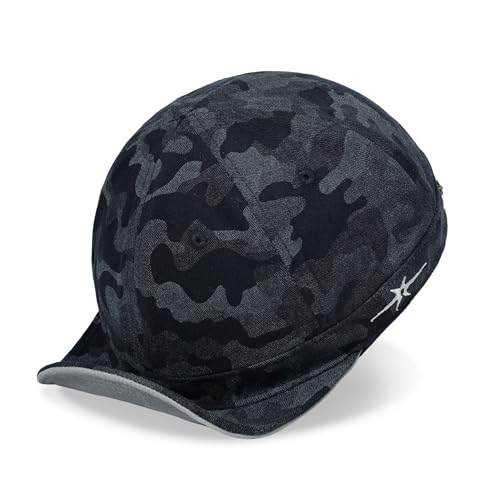 CLAPE Camo Short Brim Hat for Men, Shapeable Packable Outdoor Sport Cap - color: Clsb04-blue
