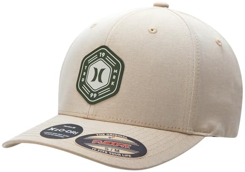 Hurley Mens Moisture-Wicking Quick-Dry Curved Bill Baseball Cap - color: Wheat