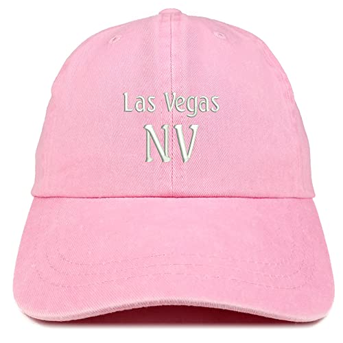 Trendy Apparel Shop Las Vegas NV Embroidered Pigment Dyed Washed Baseball Cap - color: Pink