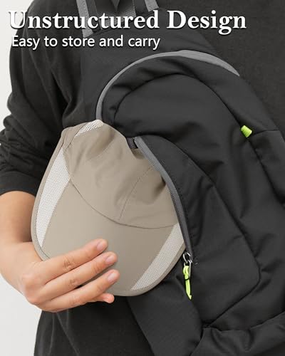 GADIEMKENSD Quick Dry Run Hat Cooling Breathable Mesh - color: Khaki, size: 7-7 1/2