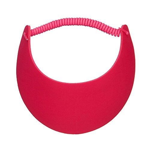 Fabric Foam Sun String Visor - color: Cherry Red