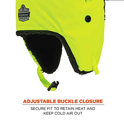 Ergodyne N-Ferno 6802 Thermal Winter Trapper Hat - color: Lime, size: Small-Medium