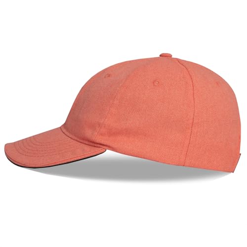 Headsweats Dad Hat – Men's Embroidered Twill Baseball Cap, Adjustable Strapback, Lightweight, Breathable - color: Coral/Airplane