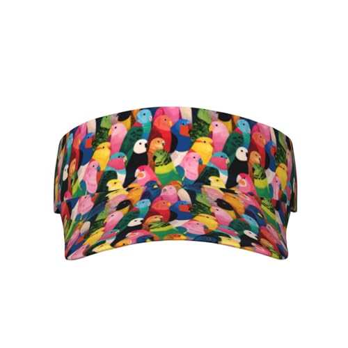 Unisex Adjustable Sports Sun Visor - color: Parrots