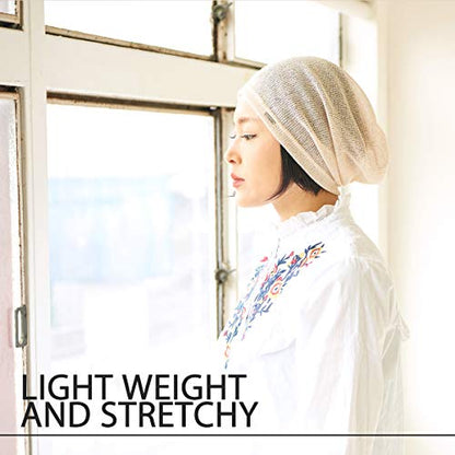 CHARM Mens Light Weight Summer Beanie - Womens Breathable Slouchy Baggy Knit Hat - color: Gray