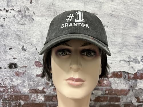 Hepandy Embroidered Baseball Caps for Grandpa Grandma Mom Dad Papa Nana - color: No.1 Grandpa (Washed Black)