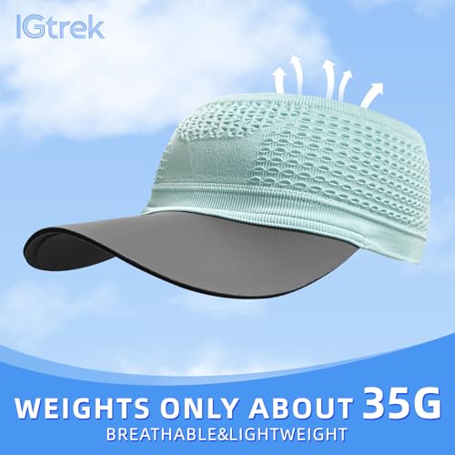 Lightweight&Breathable&4-Way Stretch Running Visor hat for Women Men, Portable Cool Sports hat for Spring Summer - color: Black