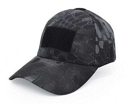UltraKey Military Tactical Operator Cap, Outdoor Army Hat Hunting Camouflage Baseball Cap - color: Black Python Pattern