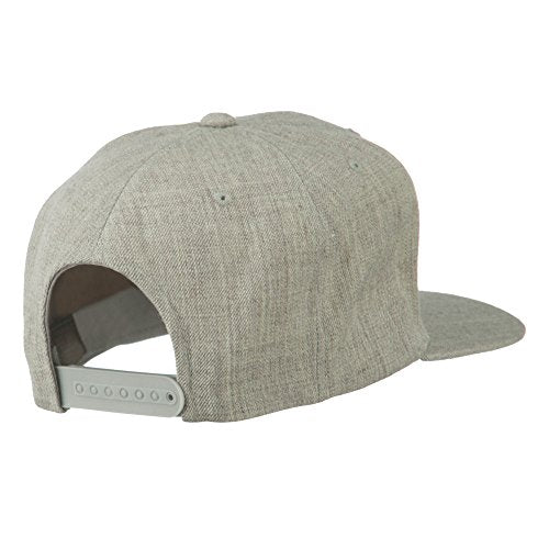 e4Hats.com Gold Lion Embroidered Wool Snapback Cap - color: Heather