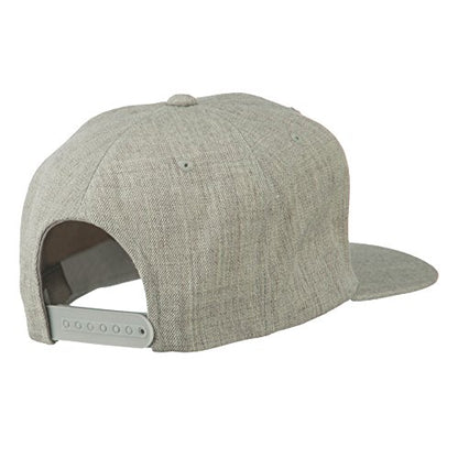 e4Hats.com Gold Lion Embroidered Wool Snapback Cap - color: Heather