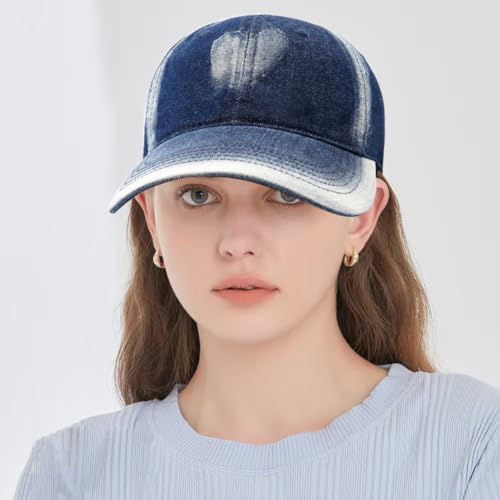 Baseball Cap for Women Men Classic Strapback Hats Adjustable Sun Hat - color: Navy B