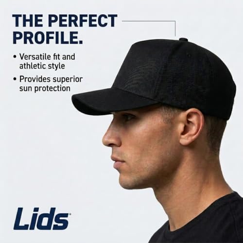 Lids Blank Hook Shot A-Frame Adjustable Snapback Hat – Breathable Mesh & Lightweight | Curved Bill | One Size Fits Most - color: Black