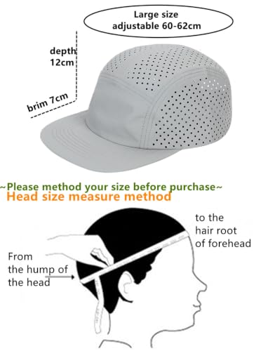 COOLSOME Five Panels Hat Basic Daily Wear Breathable Mesh Airy Quick Dry Cap - color: Laser Mesh|light Gray L 60-62cm