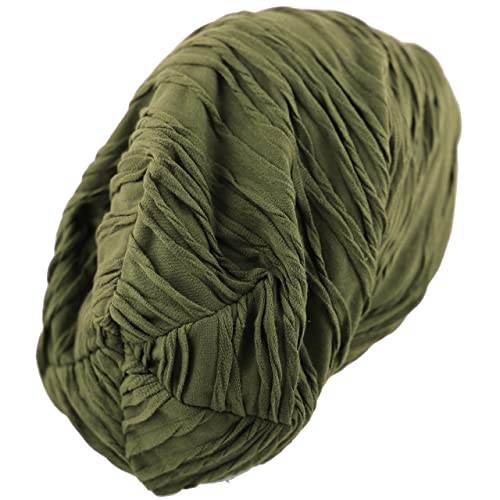 Chemo Slouchy Style Baggy Beanie Cancer Headwear for Women Fleece Lining Winter Hat - color: 6. 2800 - Olive