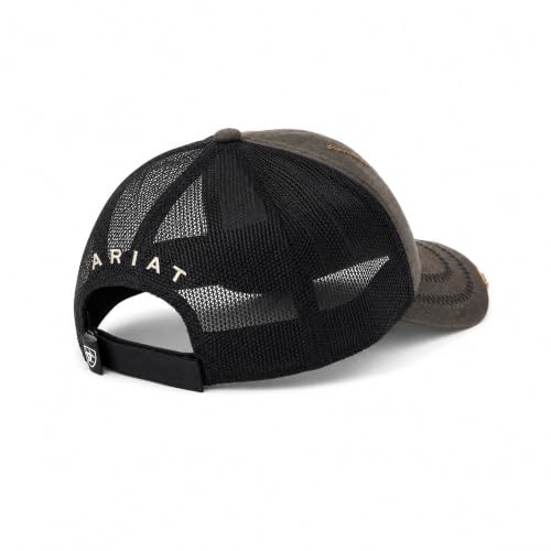 ARIAT Men's Distressed Oil Black Mesh