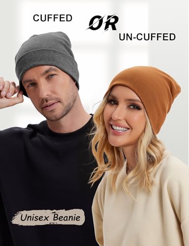 100% Cotton Thin Beanie Hat Women Men Soft Slouchy Chemo Skull Cap - color: 1pc Gray