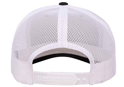 YP Classics Recycled Retro Trucker Cap - 2-Tone Black/White