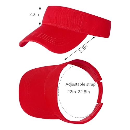 Rbenxia 5 PCS Adjustable Sport Visors Sun Visor Hats Cap Visors Women Men - color: Black, White, Pink, Red, Blue, size: One Size