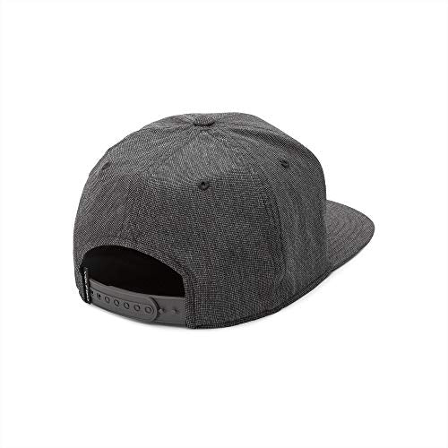 Volcom Men's Snapback Hat– 6-Panel Twill Flat Brim Cap Adjustable Snap Closure - color: Grey