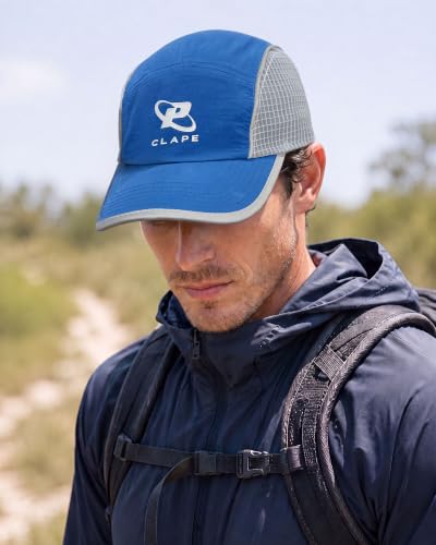 Croogo 5 Panel Running Hat Quick-Drying Lightweight Mesh Baseball Cap - color: Electric Blue
