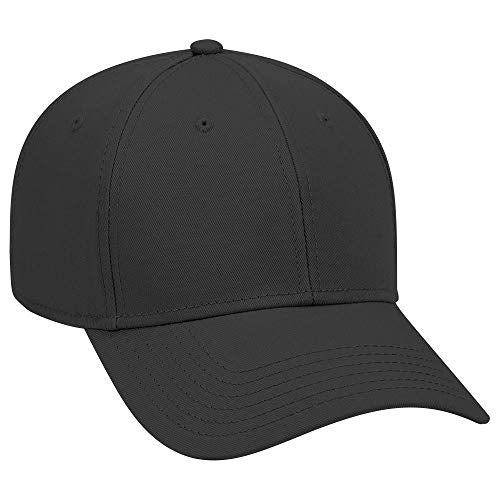 OTTO 6 Panel Low Profile Superior Cotton Twill Cap - color: Black