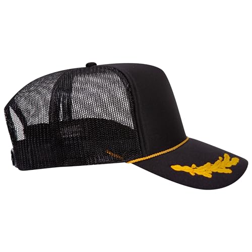 BROTHER TRUCKERS Choosin' Texas Distressed Mesh Back Hat - color: Black/Oak Leaves