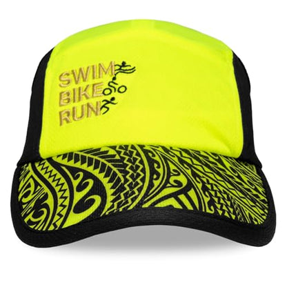 Headsweats Performance Ice Hat - color: Black/Yellow Tribal