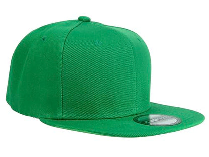 Gelante Plain Blank Flat Brim Adjustable Snapback Baseball Caps LOT 6 Pack - color: Kelly Green