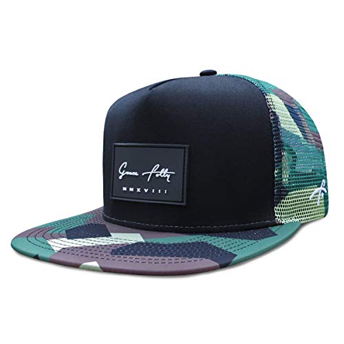 Grace Folly Trucker Hat for Men & Women. Snapback Mesh Caps - color: Modern Camo