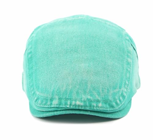 Cotton Newsboy Cap,Breathable Ivy Gatsby Cabbie Beret Hat for Men's Women Driving Hunting Golf - color: Denim Lake Blue