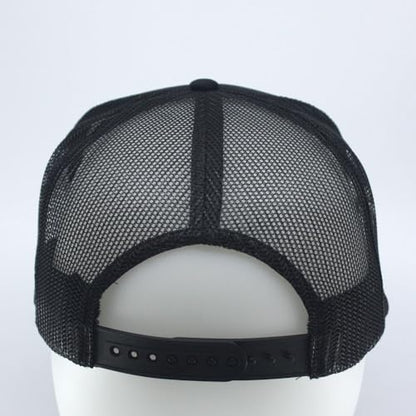 High Crown Foam Mesh Camouflage Tri-Color Oak Leaves Trucker Hat Baseball Cap - color: Black/Gold Oak