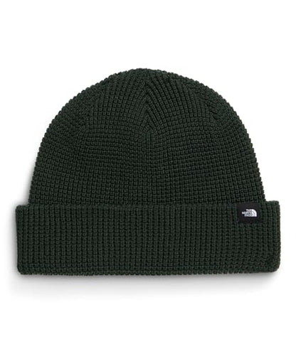 THE NORTH FACE TNF Fisherman Beanie | Shallow Fit, Cuffed Winter Hat for Men & Women, Logo Clip Label - color: Bottle Green