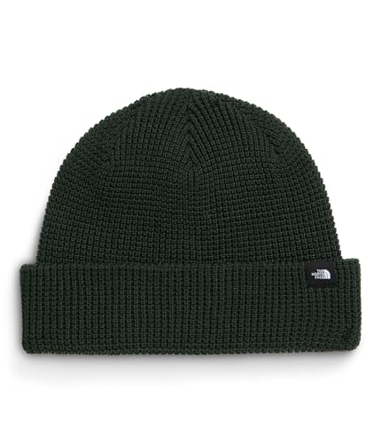 THE NORTH FACE TNF Fisherman Beanie | Shallow Fit, Cuffed Winter Hat for Men & Women, Logo Clip Label - color: Bottle Green