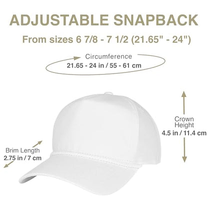 E BY ELIDAN A-Frame Trucker Hat, 5-Panel Blank Snapback - color: White + White Rope