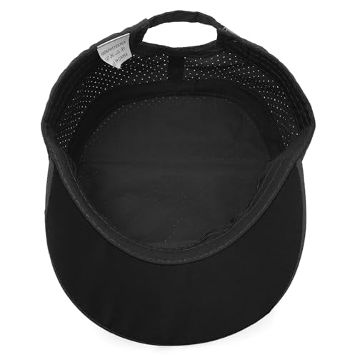Army Cadet Cap for Men Military Style Flat Top Quick Dry Hat - color: Black