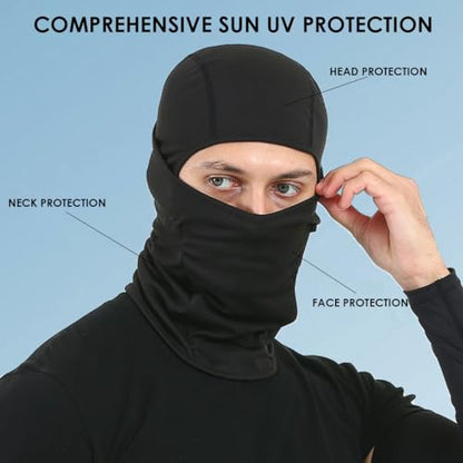 Ski Mask Balaclava Motorcycle Summer Sun UV Protection Face Mask for Men - color: Army Green