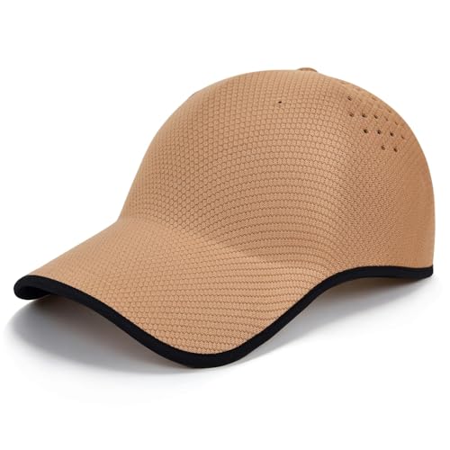 ZOORON Uncrushable Baseball Cap, Seamless Hats with Breathable Air Holes - color: Khaki