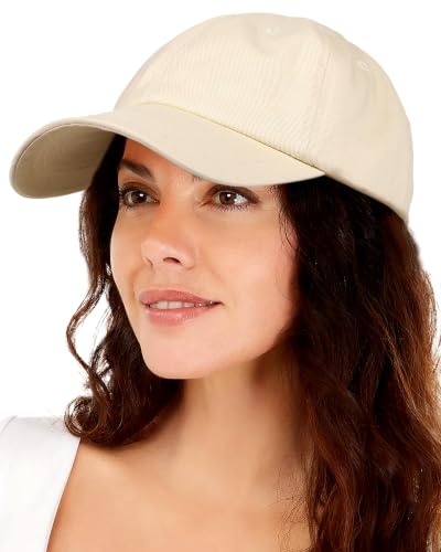 Lvaiz Womens Satin Lined Baseball Cap Washed Cotton Adjustable Dad Hat - color: Beige