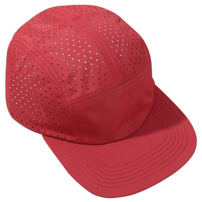 COOLSOME Five Panels Hat Basic Daily Wear Breathable Mesh Airy Quick Dry Cap - color: Laser Mesh|red M 56-60cm