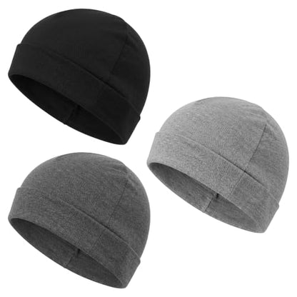 Cotton Skull Caps for Men Women Breathable Night Cap Beanie Sleep Hats