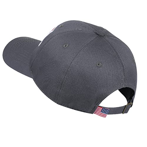 IIN American Flag Baseball Cap for Men Women Low Profile USA Army Tactical Operator Military Plain Dad Hat - color: Flag-dark Gray