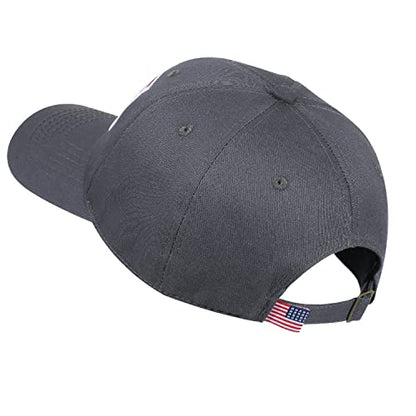 IIN American Flag Baseball Cap for Men Women Low Profile USA Army Tactical Operator Military Plain Dad Hat - color: Flag-dark Gray