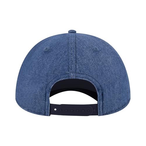TOPTIE 5 Panel Trucker Hat Snapback Adjustable Cotton Sun Cap for Men - color: Denim Mid Blue