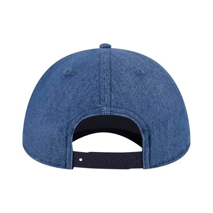 TOPTIE 5 Panel Trucker Hat Snapback Adjustable Cotton Sun Cap for Men - color: Denim Mid Blue