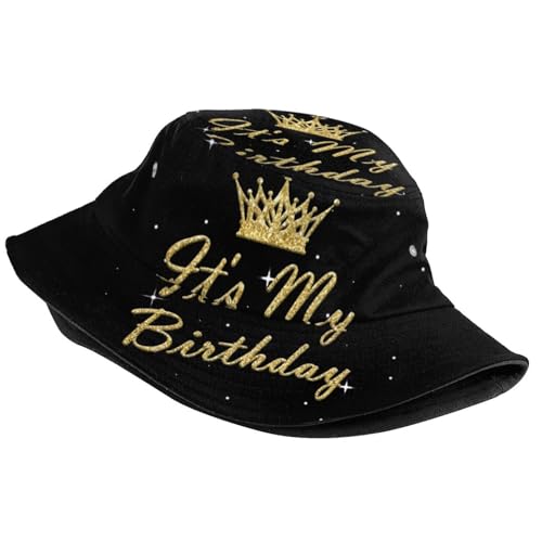 Bucket Hat Funny Duck Fisherman Hat Travel Beach Sun Hat Outdoor Cap for Men Women Adults - color: It's My Birthday King
