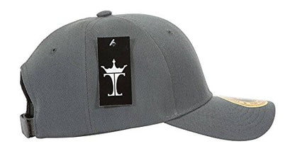 TOP HEADWEAR Adjustable Baseball Structured Cap Hat - color: Charcoal