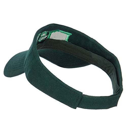 e4Hats.com Irish Embroidered Cotton Knit Visor - color: Dk Green