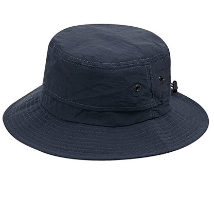Croogo Sun Hats for Women UV Protection Summer Bucket Hat Waterproof Packable Fishing Hats Wide Brim Hiking Hat Gardening Hat - color: Afh02-blue